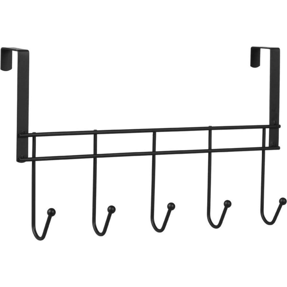 Boxsweden Wire Over Door 5 Hook Hanger Large Black 4PK | Woolworths