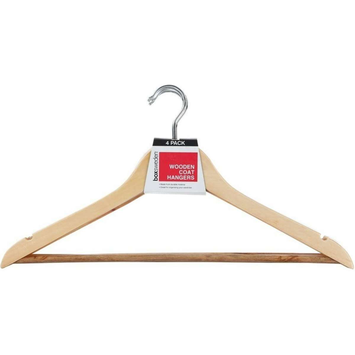 Boxsweden Wooden Closet Clothes Hanger 44.5cm 5PK Woolworths