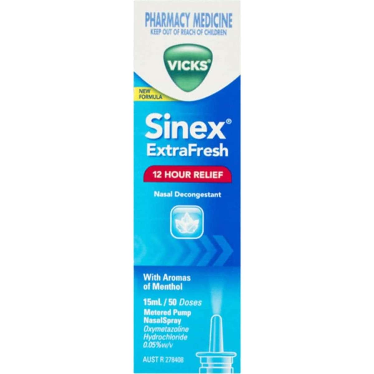 Vicks Sinex Nasal Decongestant ExtraFresh 15ml Woolworths