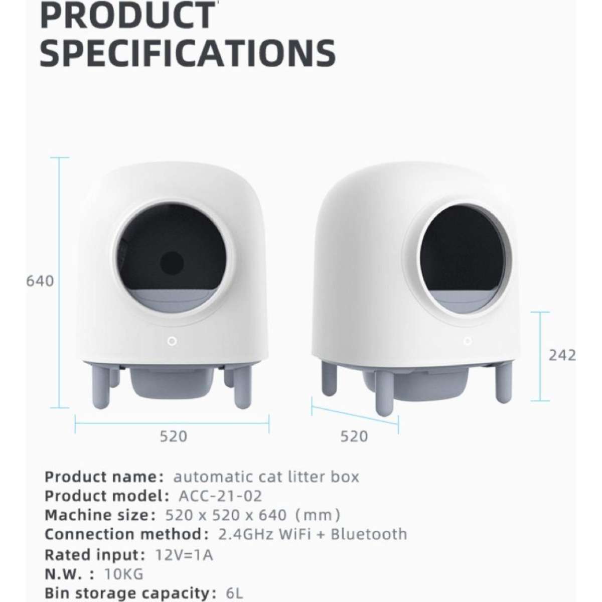 PETREE Smart Automatic Cat Litter Box Woolworths