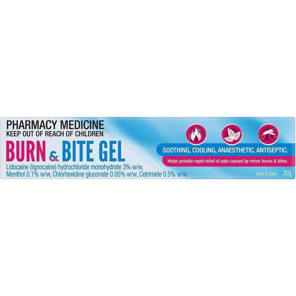 Burn & Bite Pain Relief Gel 30g Woolworths