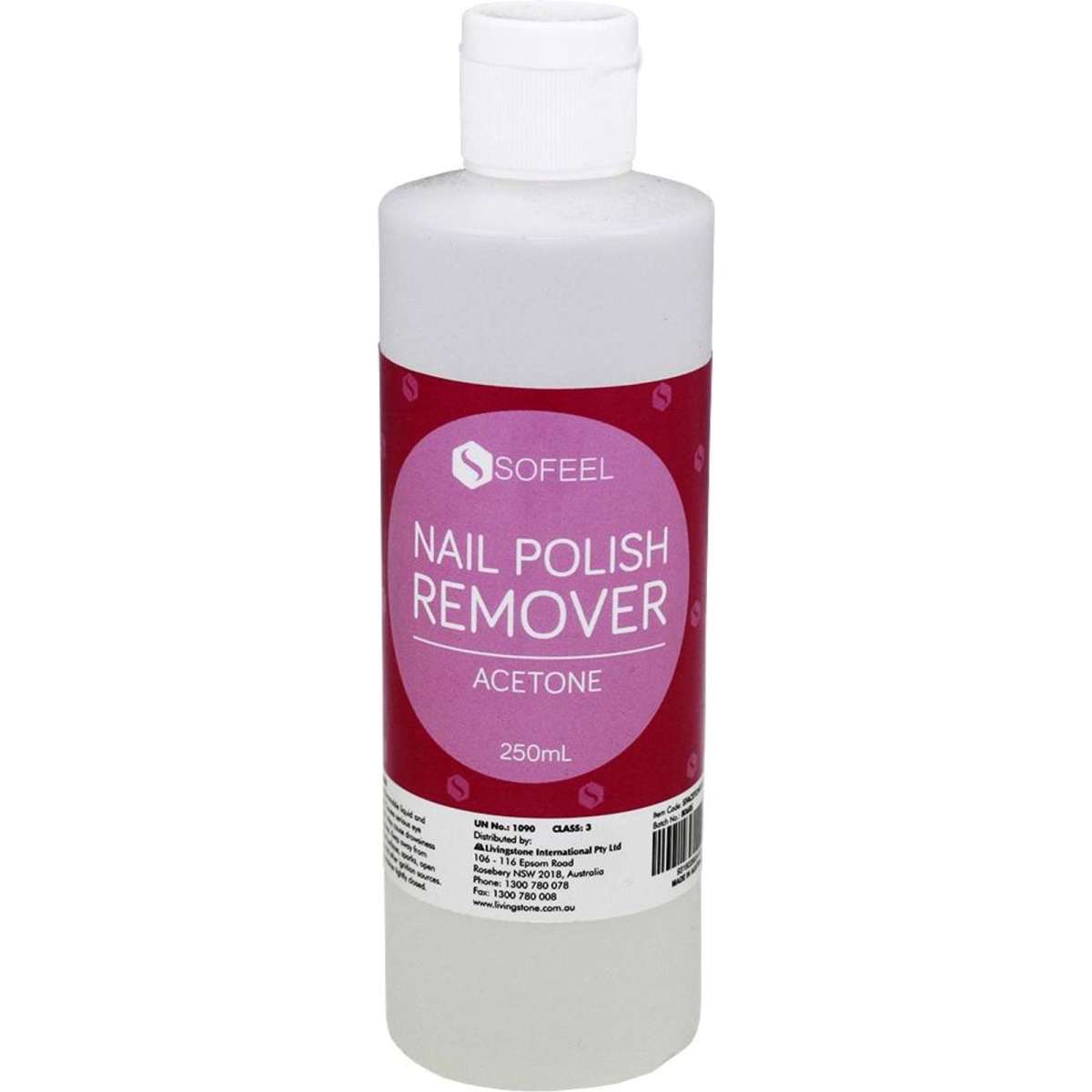 Sofeel Nail Polish Remover Acetone 250mL Each x43 Woolworths