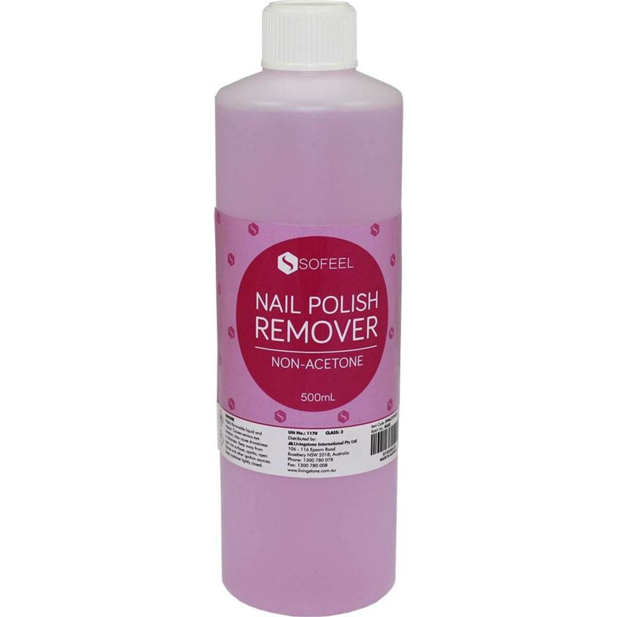 Sofeel Nail Polish Remover NonAcetone 500ml Each x39 Woolworths