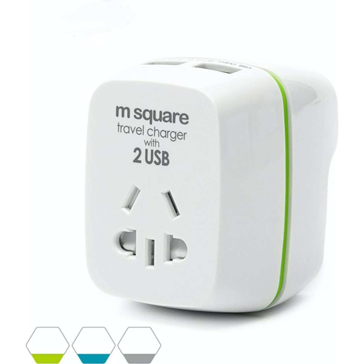 M Square Portable Travel Charger Adapter Removable Global Universal