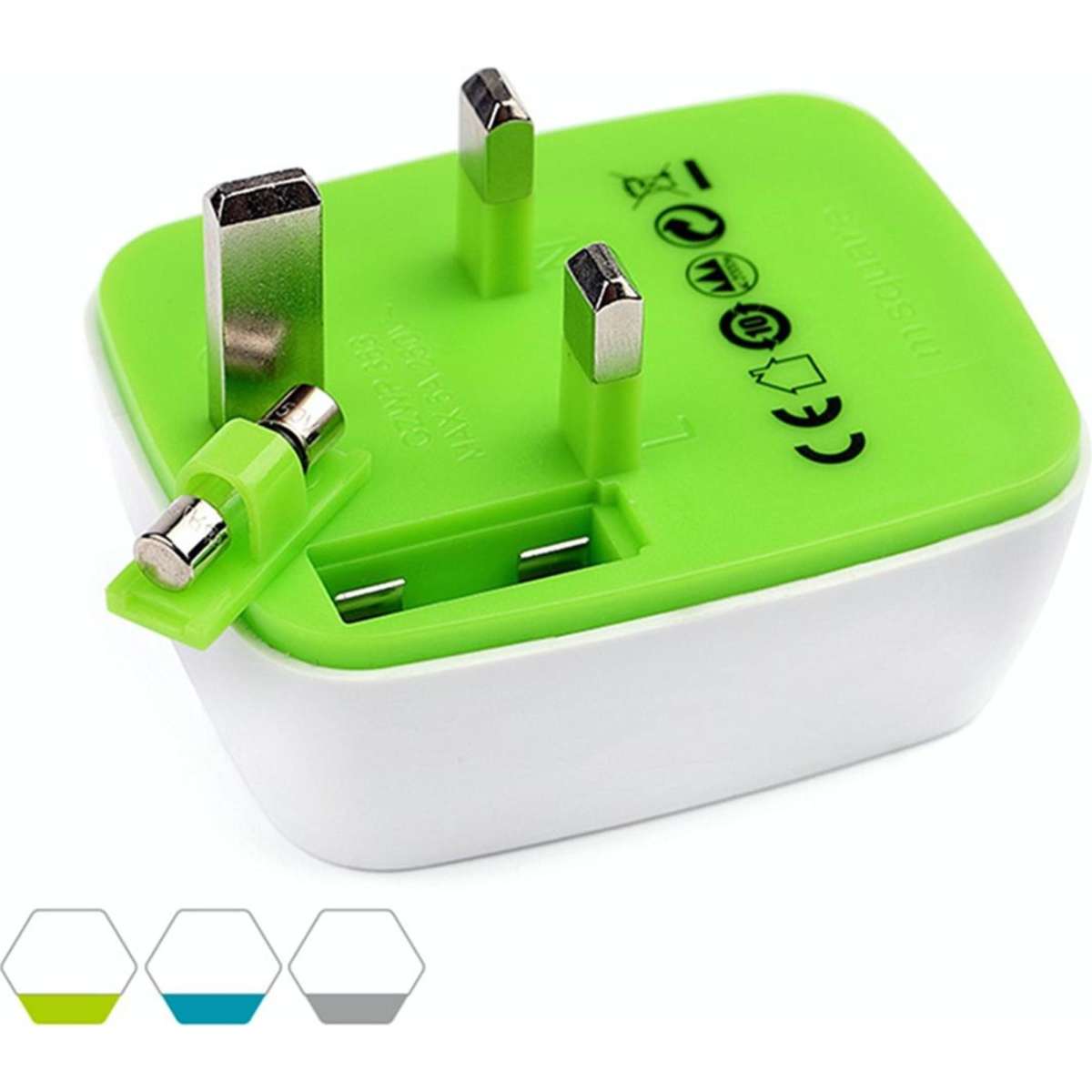 M Square Portable Travel Charger Adapter Removable Global Universal