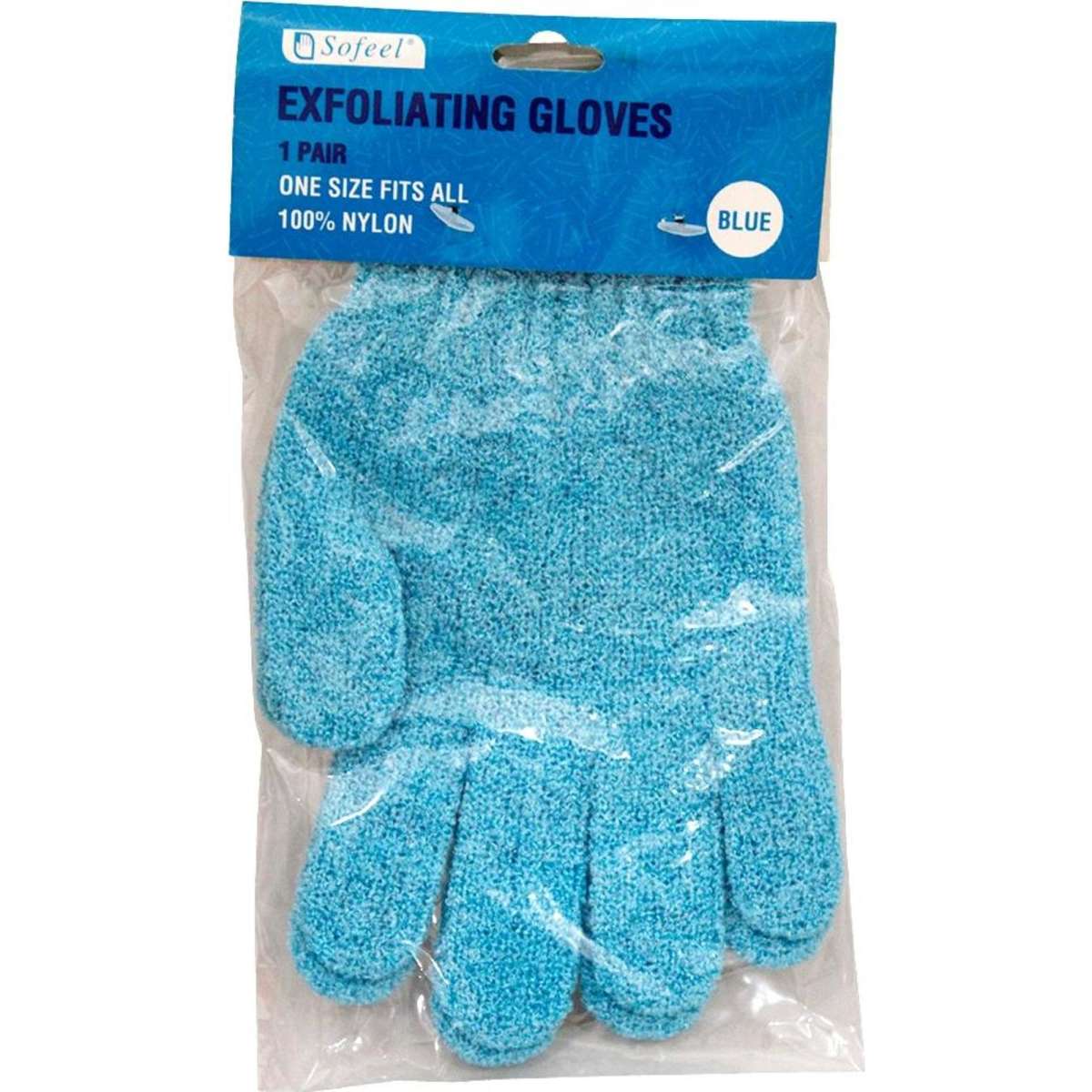 Sofeel Exfoliating Massage Gloves Blue 2 Pack x93 Woolworths