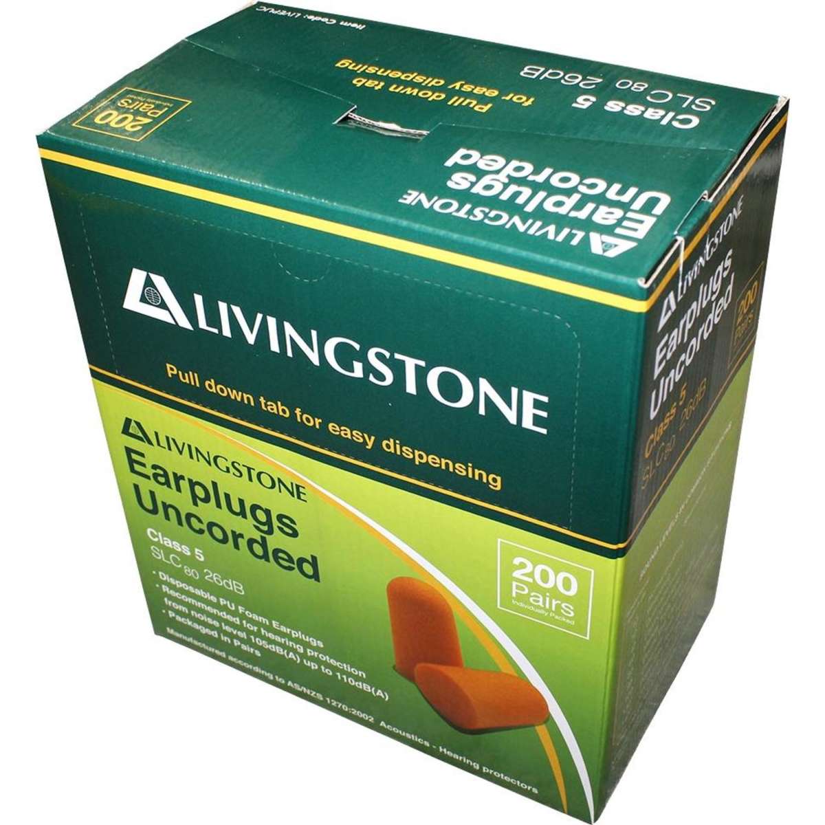 Livingstone Ear Plugs Uncorded 200 Box x9 Woolworths