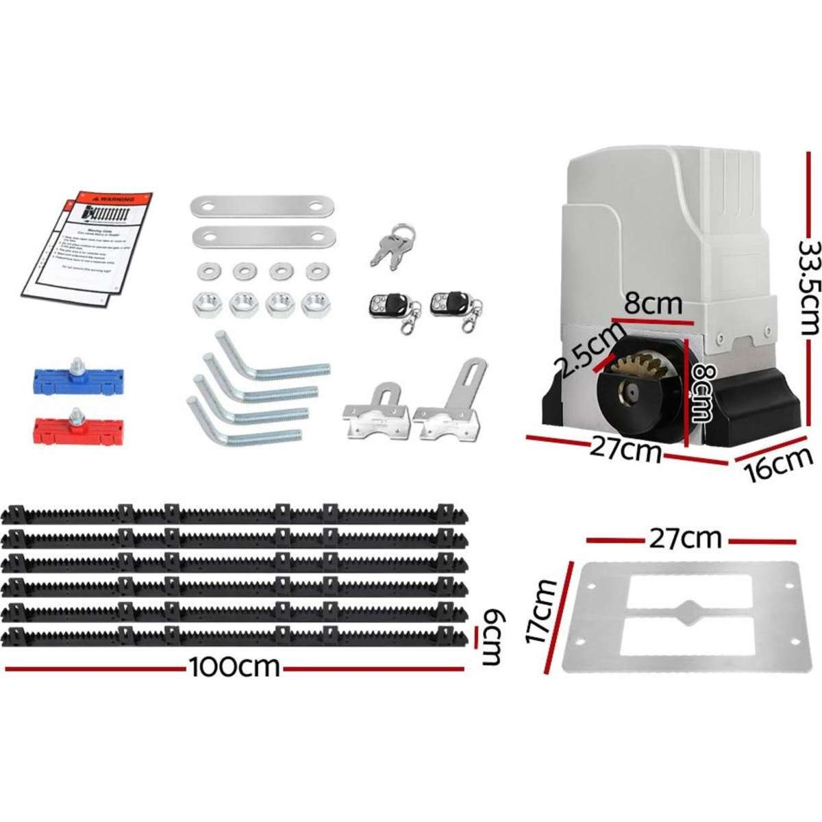 Lockmaster Automatic Sliding Gate Opener Kit 6M 1800KG Woolworths