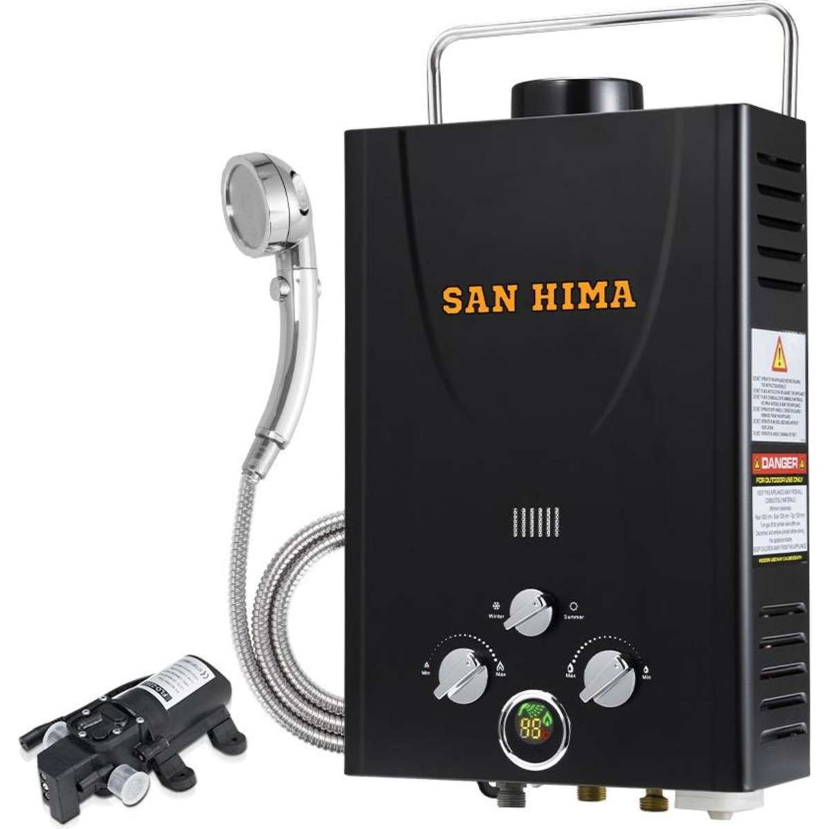 San Hima Portable Gas Hot Water Heater System 8L Caravan 1EA | Woolworths