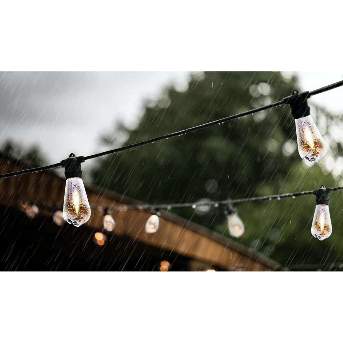Mazam 50M LED Festoon Lights String Light Waterproof Outdoor Woolworths