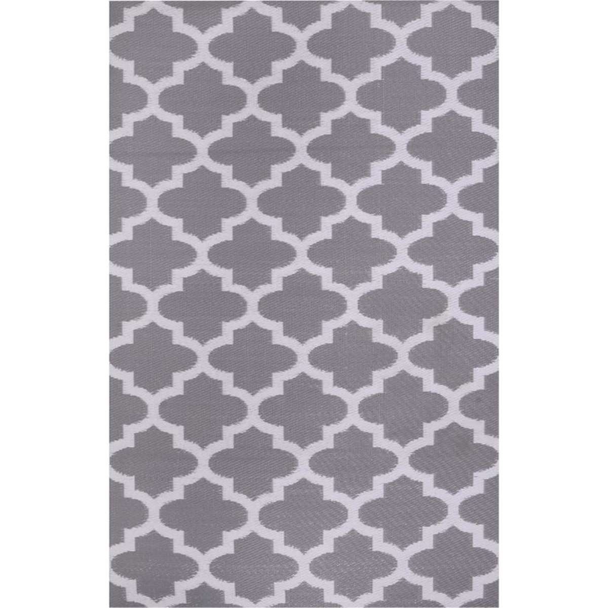 Fab Habitat Tangier Grey&White Recycled PlasticRug 180x270cm Woolworths