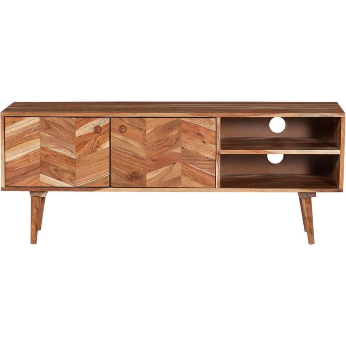 Fab Habitat Flinders Herringbone 2 Doors 2 Shelves TV Unit Woolworths
