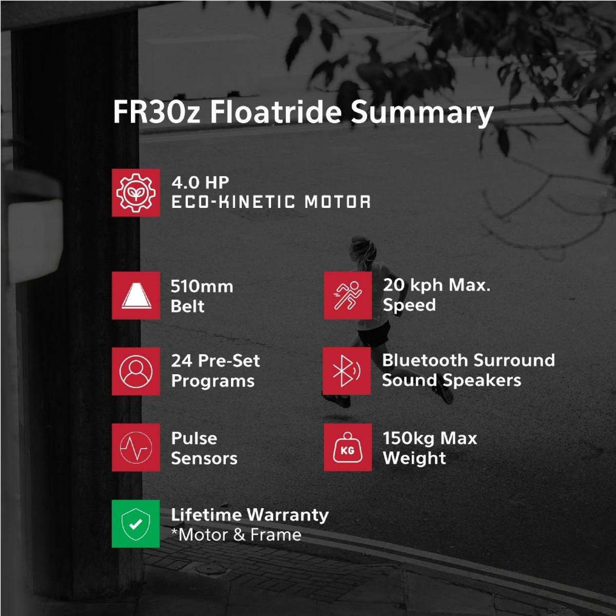 Reebok FR30z Floatride Treadmill in Black Woolworths