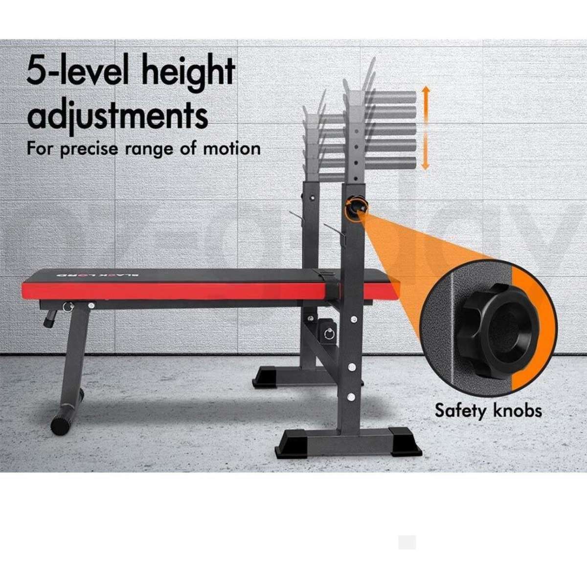 Adjustable Weight Bench With Squat Rack - Olympic Home Gym Setup - Pre-Owned In Good Condition - Jovego Brand 12 thumbnail image