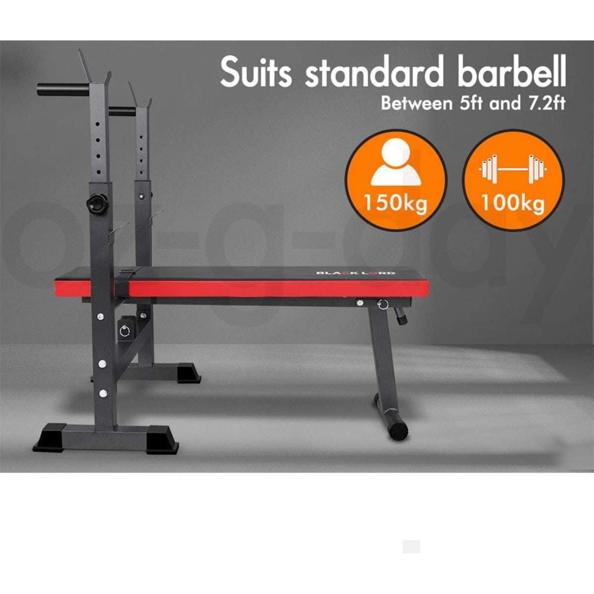 Adjustable Weight Bench With Squat Rack - Olympic Home Gym Setup - Pre-Owned In Good Condition - Jovego Brand 3 thumbnail image