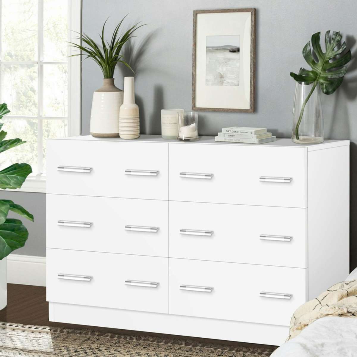 Alfordson 6 Chest of Drawers Minimalist White Woolworths