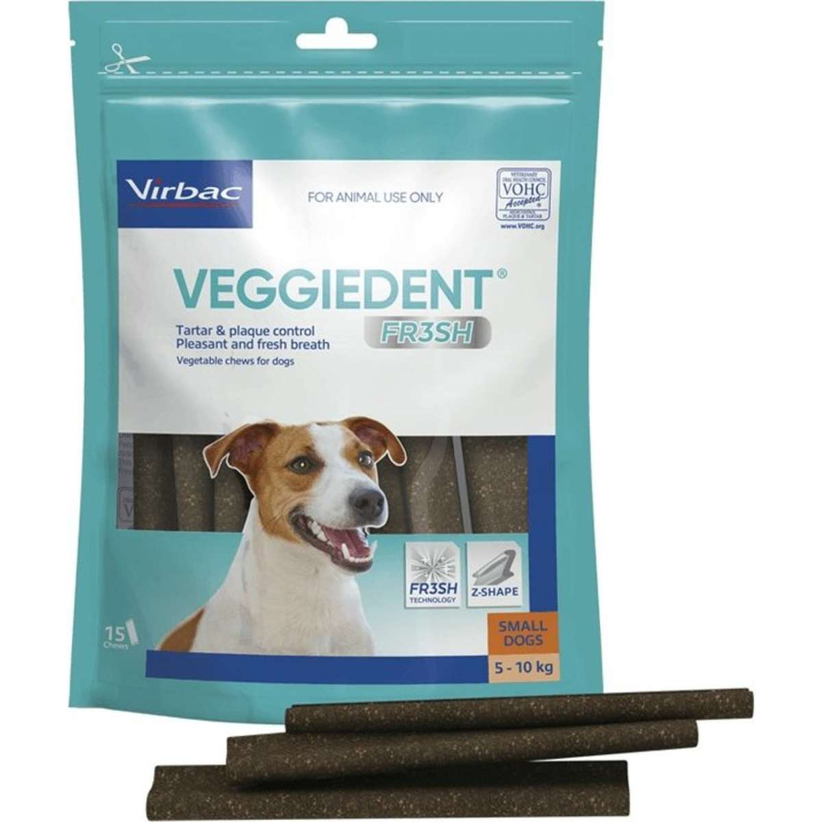 Virbac Veggiedent FR3SH Dental Chews for Small Dogs 15 Pack Woolworths