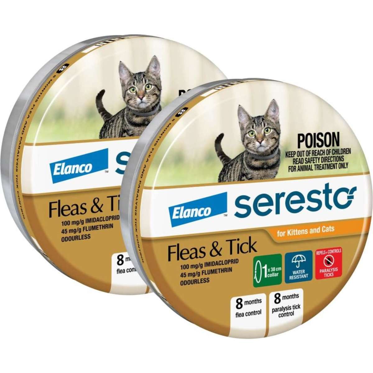 Seresto Fleas & Tick Collar for Cats & Kittens 2 Pack | Woolworths