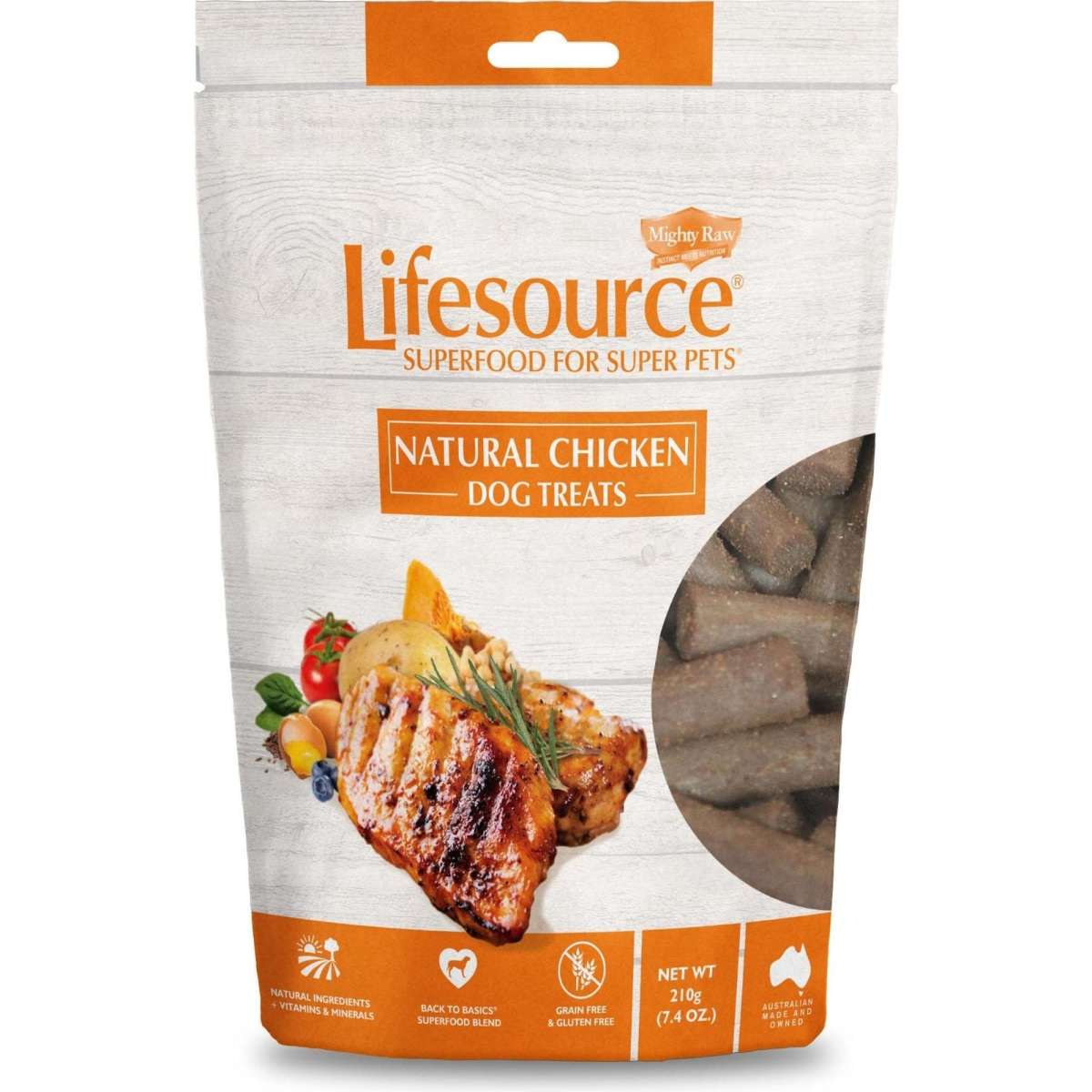 Mighty Raw Grain Free Lifesource Superfood Chicken Dog Treats 210g Woolworths