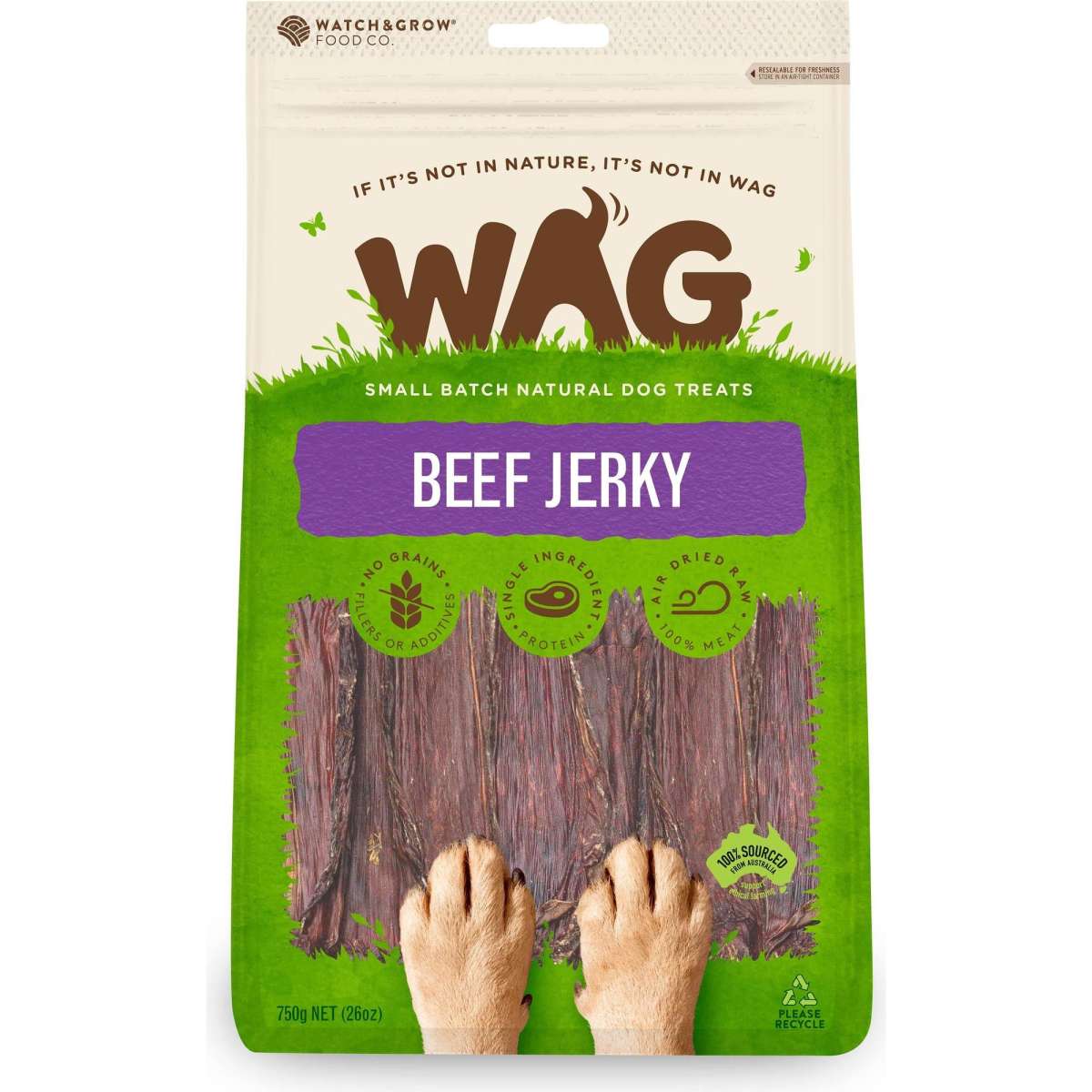 WAG Beef Jerky Dog Treats 750g Woolworths