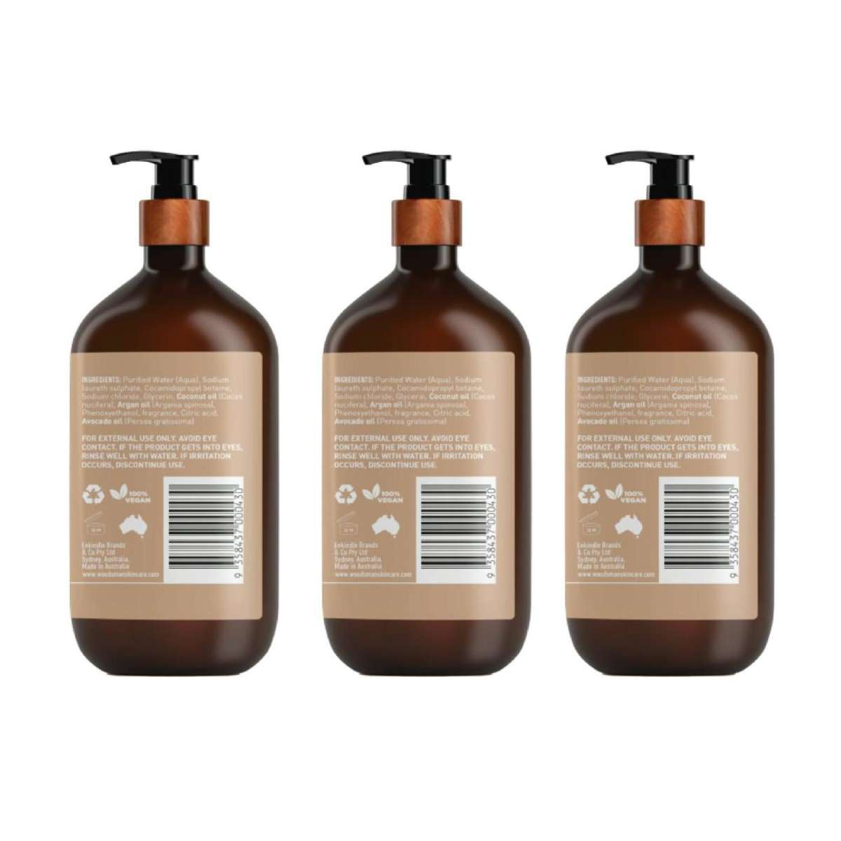 Woodsman Body Wash Spiced Cedar Scent 1L x 3 Pack Woolworths
