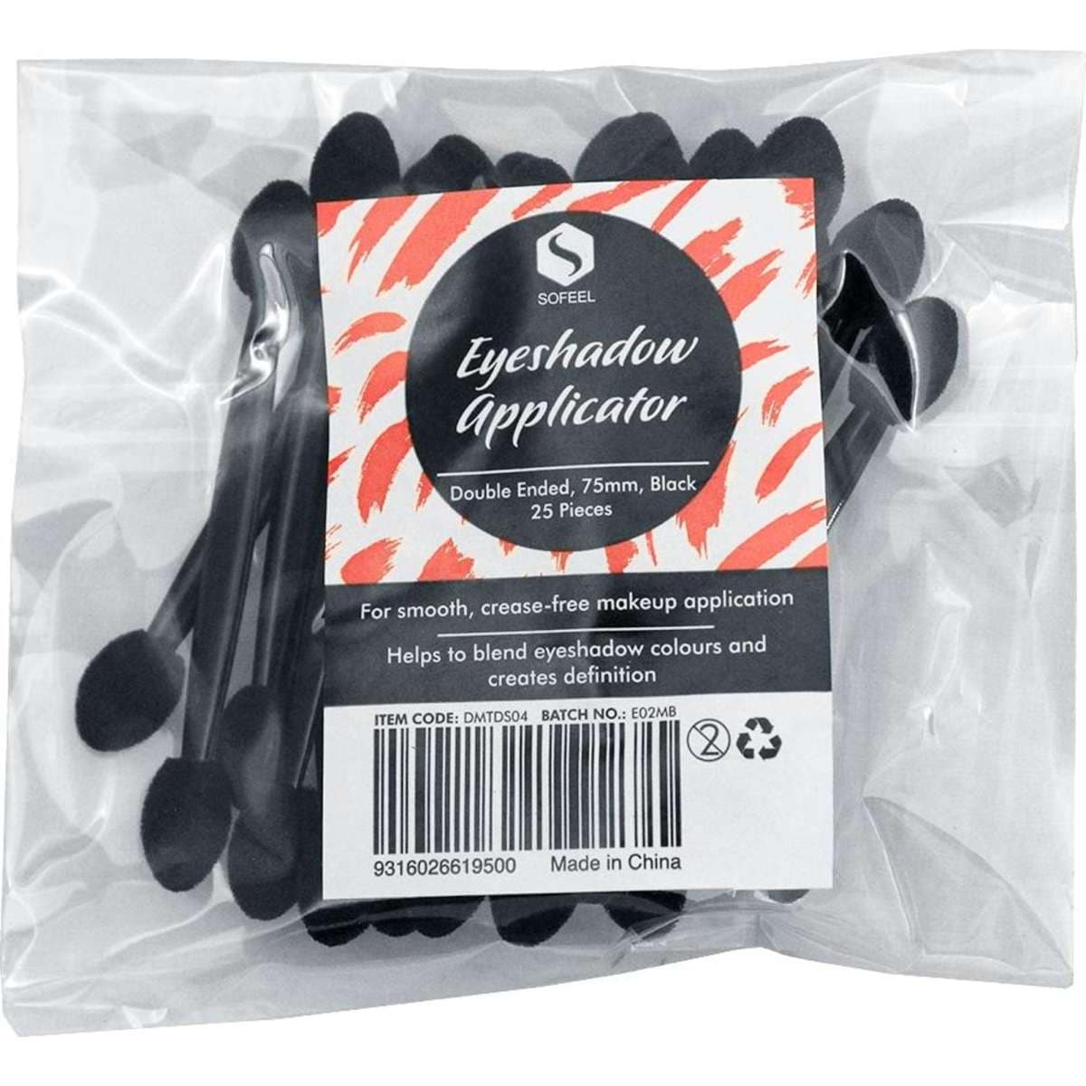 Sofeel Eyeshadow Applicator Double Ended 25 Pack x230 Woolworths
