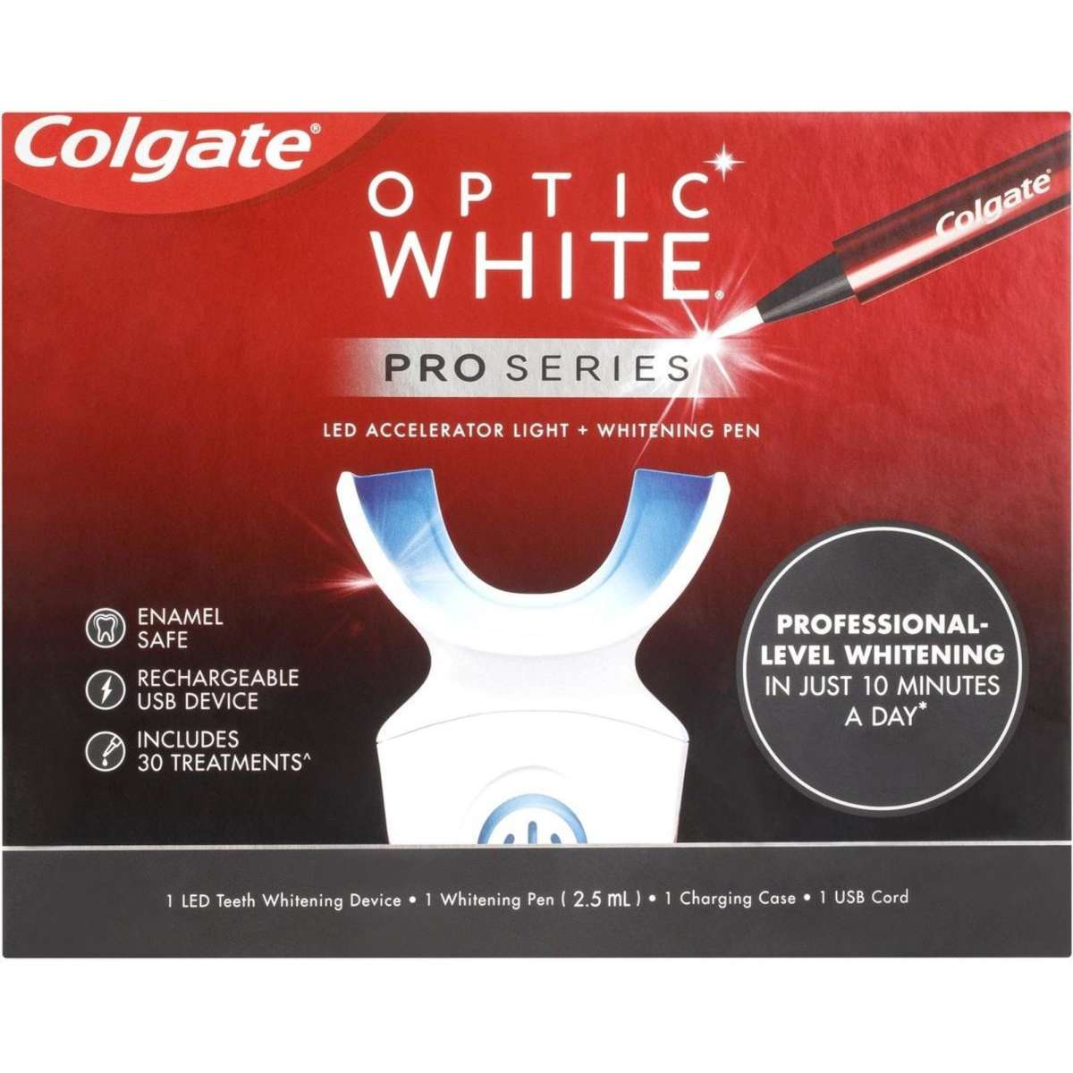 Colgate Optic White Pro Series at Home Teeth Whitening Kit LED