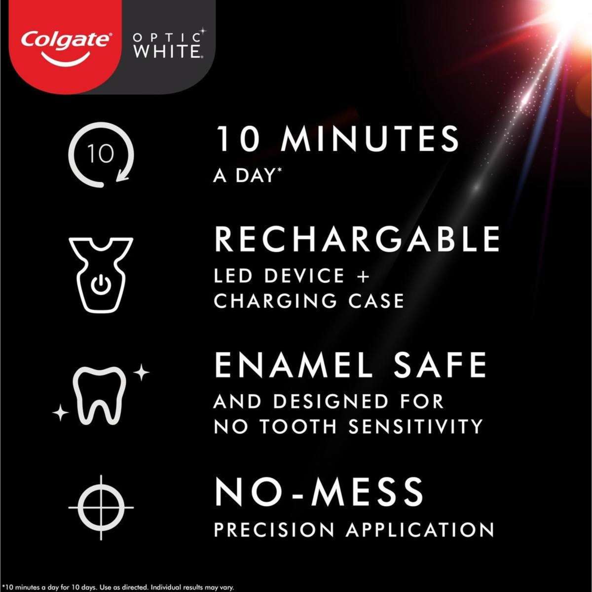 Colgate Optic White Pro Series at Home Teeth Whitening Kit LED