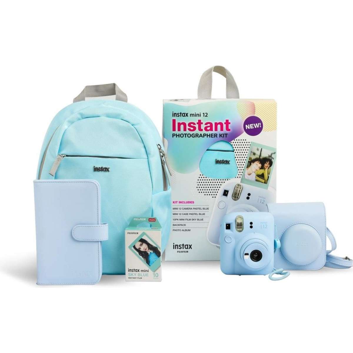 Fujifilm Instax Mini 12 Instant Photographer Kit Pastel Blue Woolworths