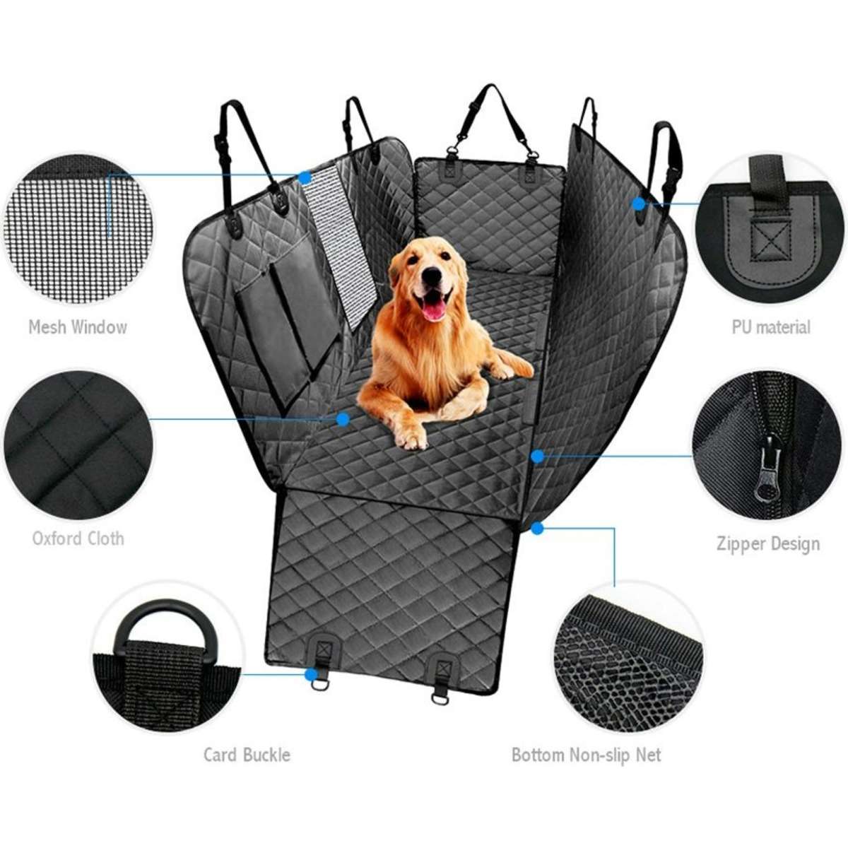 HOD NonSlip Pet Car Seat Protector Mesh Dog Travel Accessor Woolworths