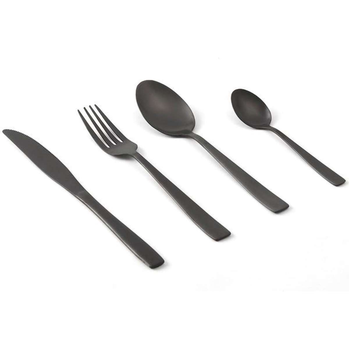 Esplanade Home 16 Piece Stainless Steel Cutlery Set Black | Woolworths