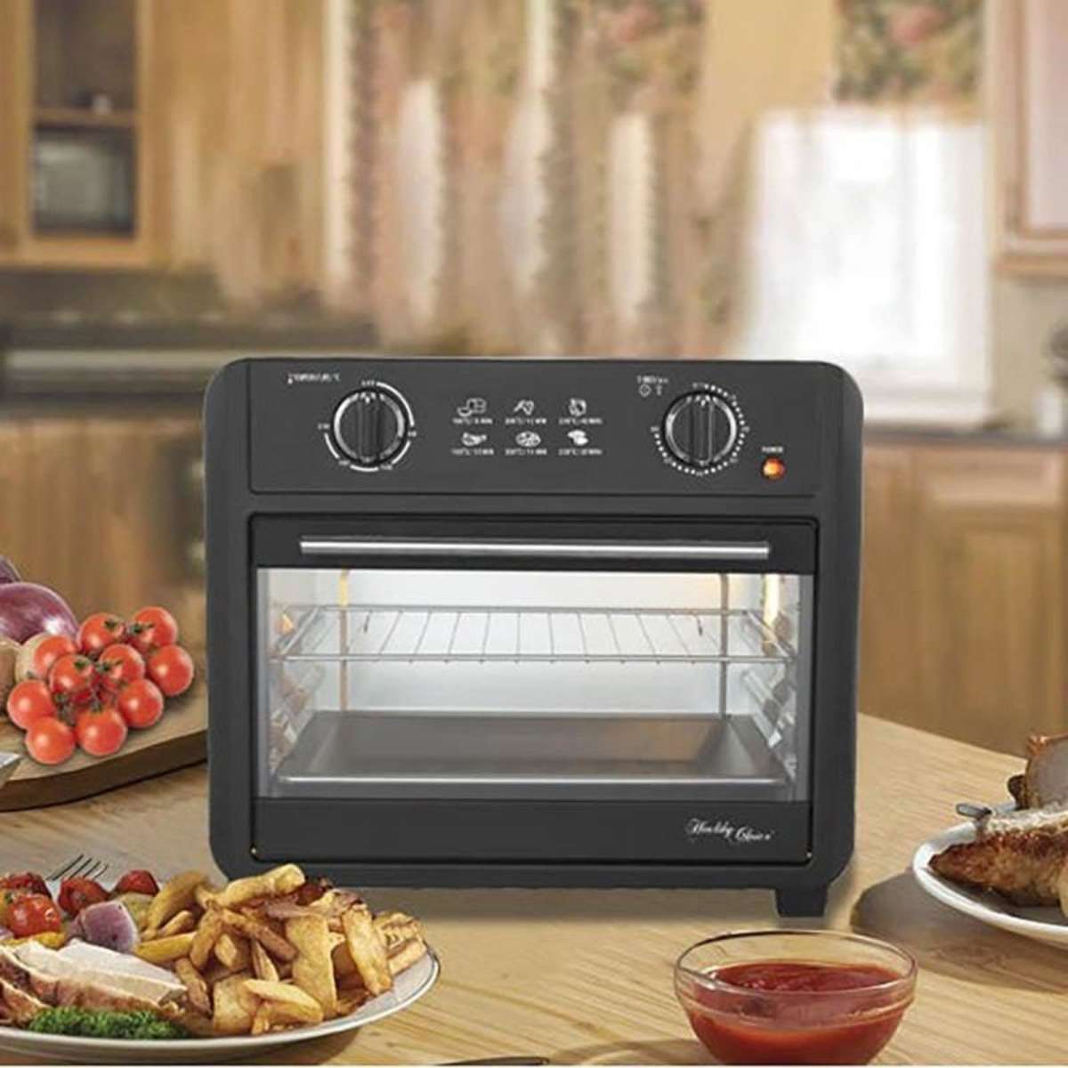 Healthy Choice 23L 1700W Air Fryer Oven & 3 Accessories Black Woolworths