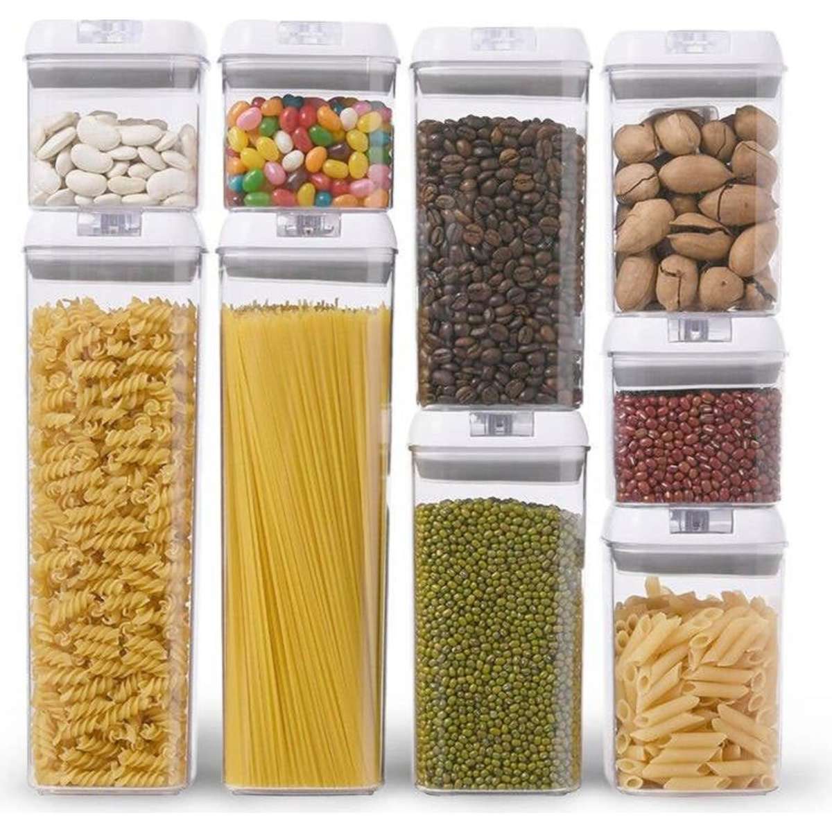 Kubo 9 Piece Flip Top Pantry Storage Container Set Woolworths