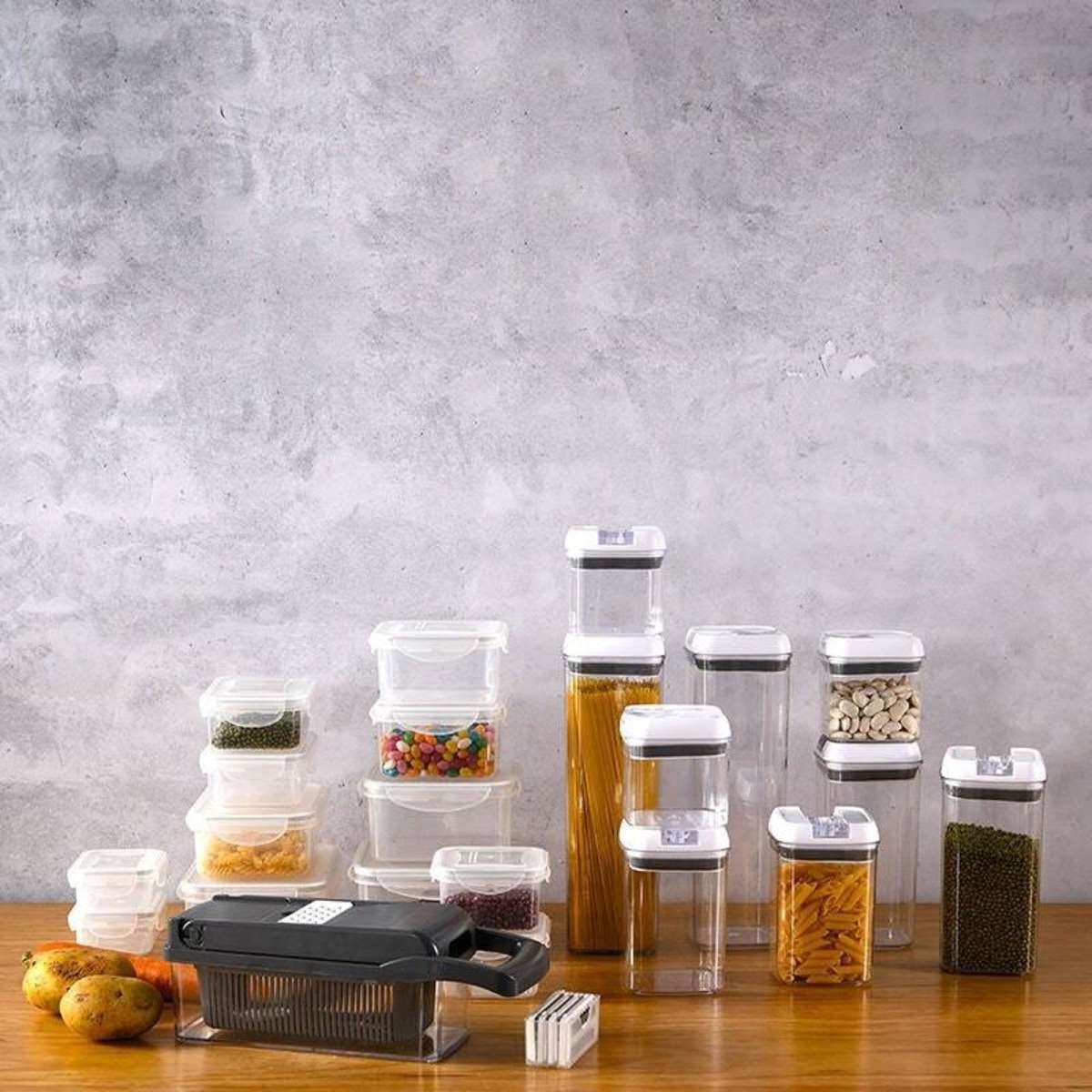 Kubo 9 Piece Flip Top Pantry Storage Container Set Woolworths