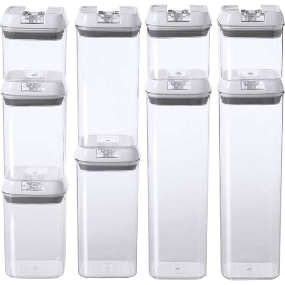 Kubo 9 Piece Flip Top Pantry Storage Container Set Woolworths