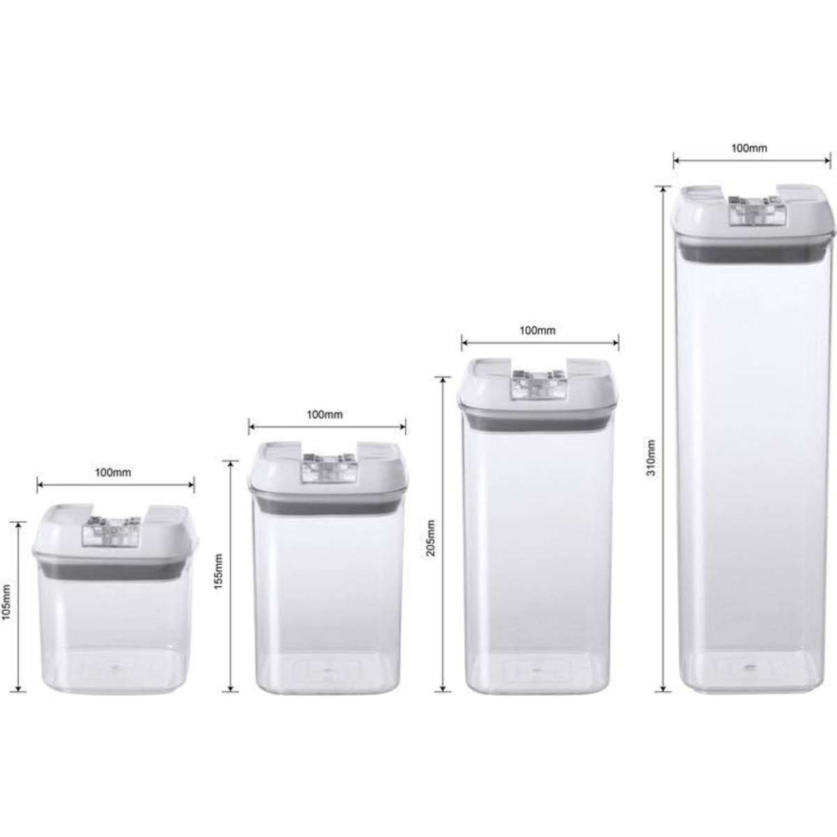 Kubo 9 Piece Flip Top Pantry Storage Container Set Woolworths