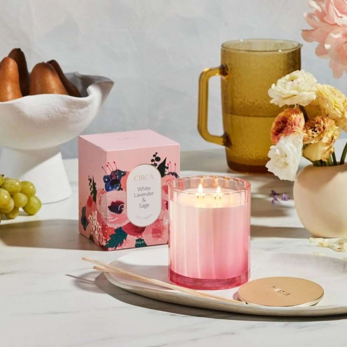 Circa Home White Lavender and Sage 350g Scented Soy Candle Woolworths