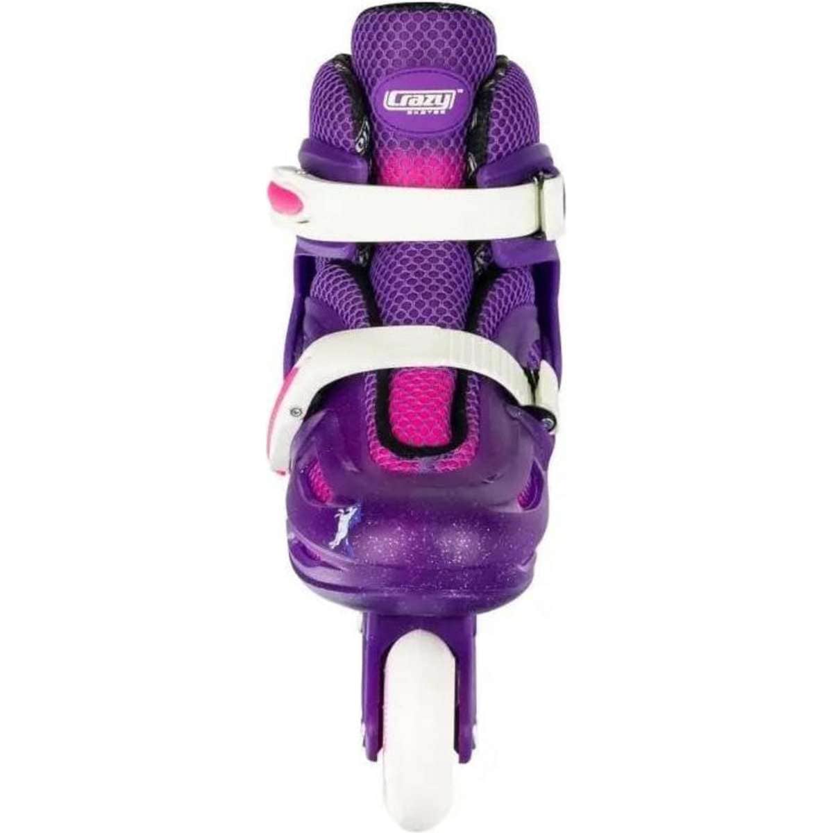 Crazy Skates 148 Adjustable Kids Inline Rollerblades Purple Glitter