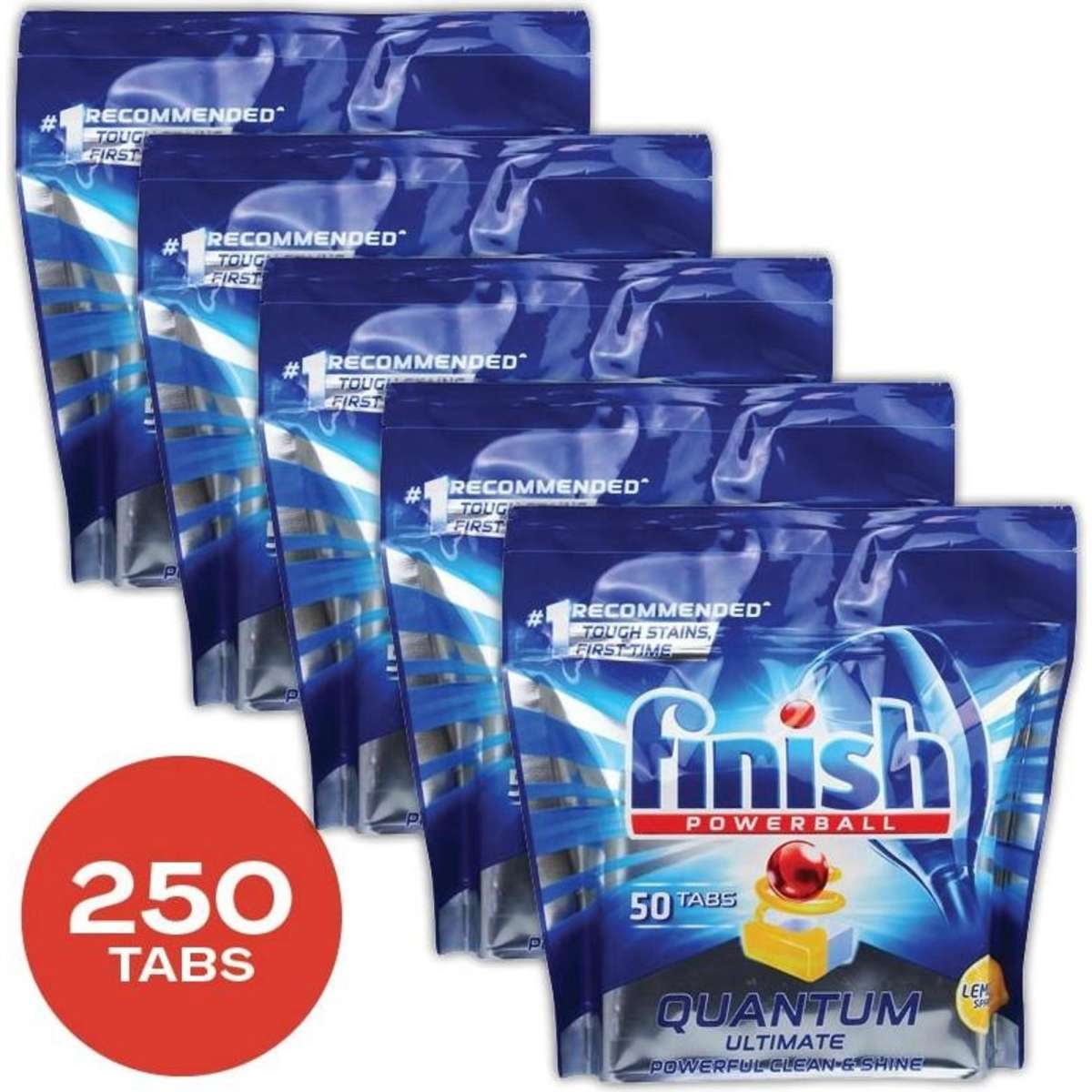 Finish 250 X Powerball Quantum Ultimate Dishwashing Tablets Lemon ...