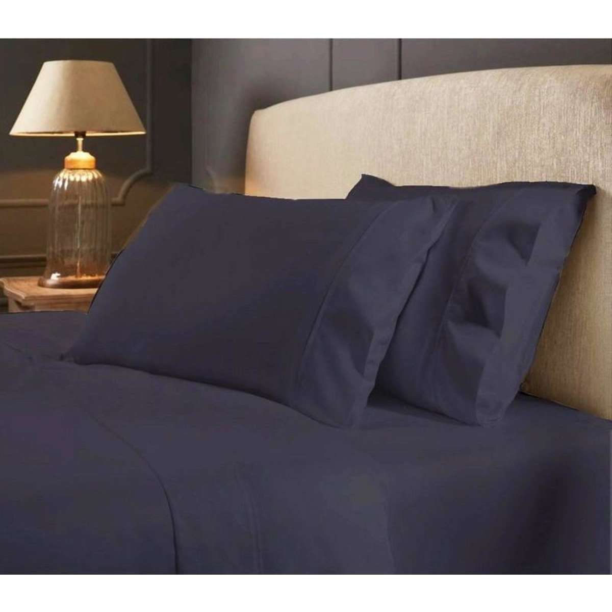 Luxury Living Hotel Quality 1000TC Sheet Set Navy Queen Woolworths