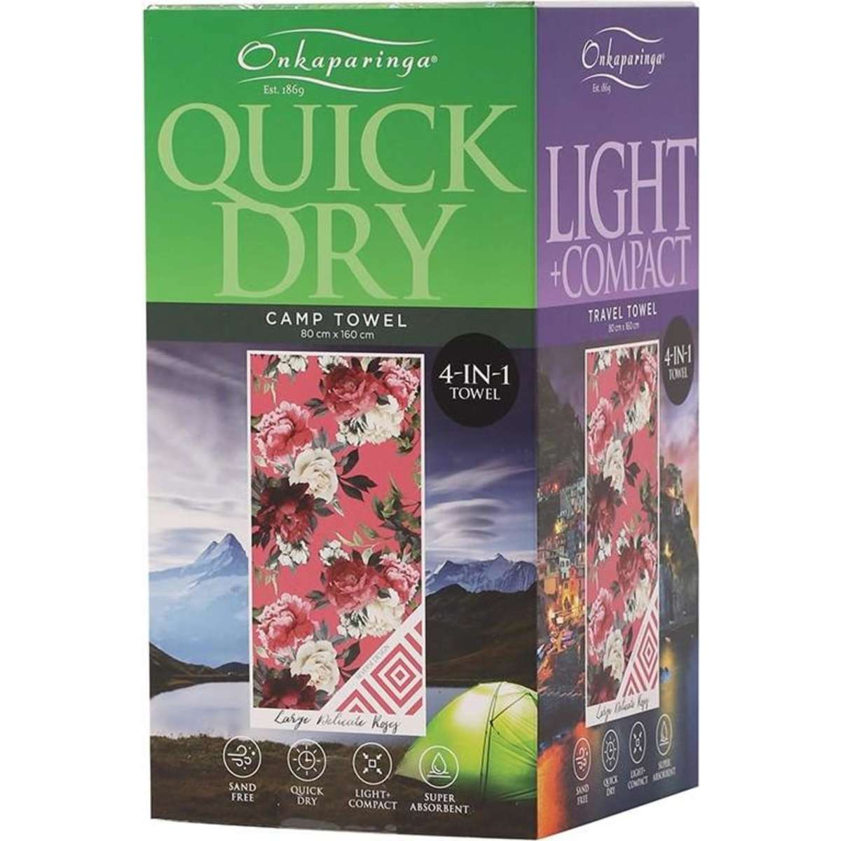 Onkaparinga Reversible Sand Free Beach Towel Delicate Roses Woolworths