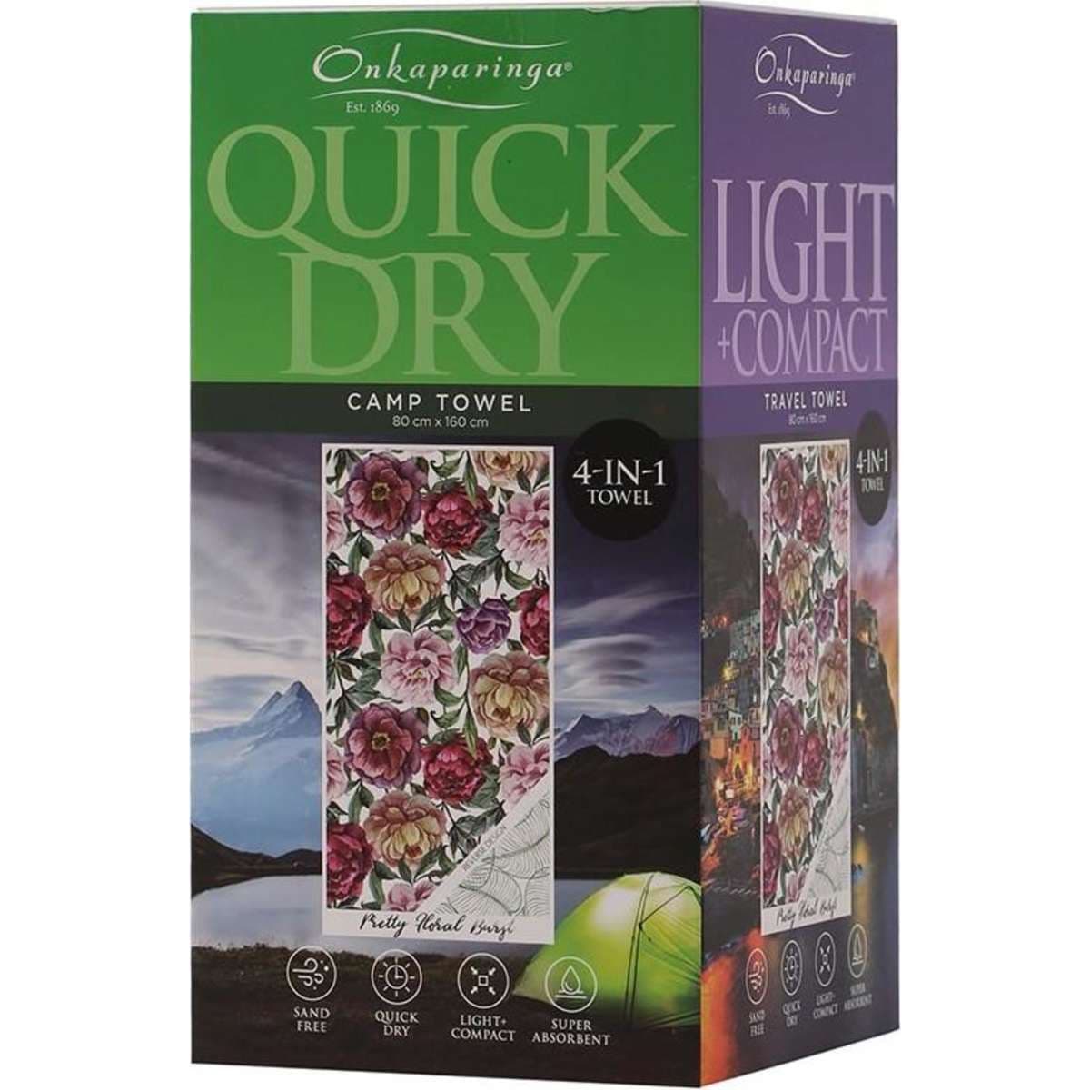 Onkaparinga Reversible Sand Free Beach Towel Pretty Floral Burst