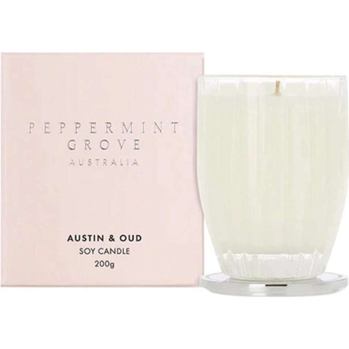 Peppermint Grove Australia Austin & Oud Scented Candle 200g Woolworths
