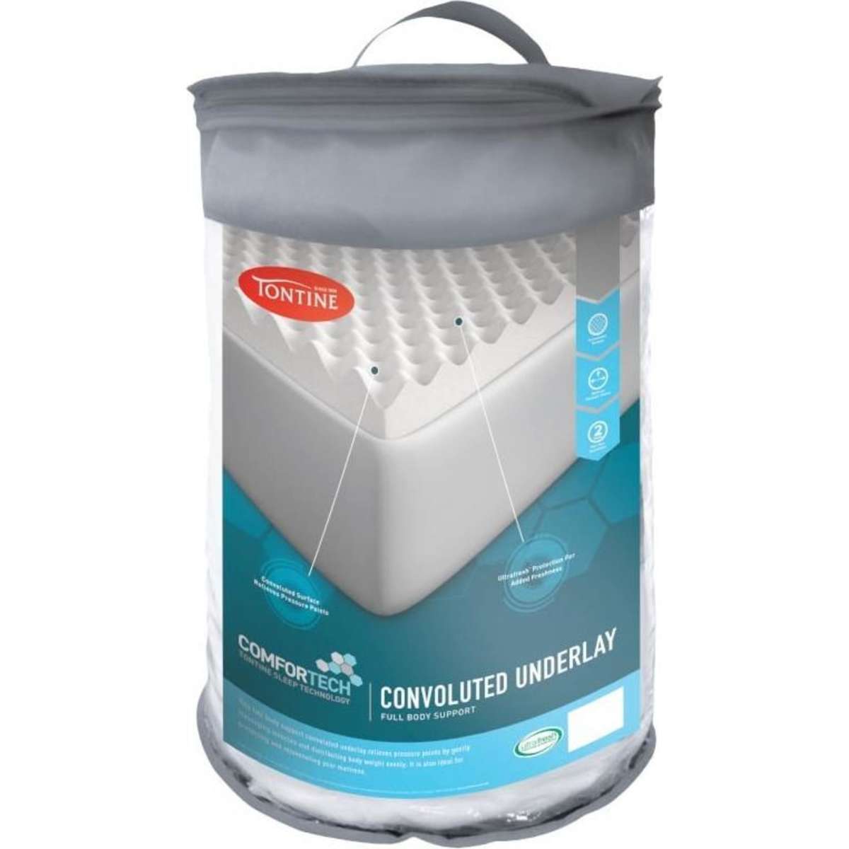 Tontine Comfortech Full Body Support Convoluted Foam Underlay Double