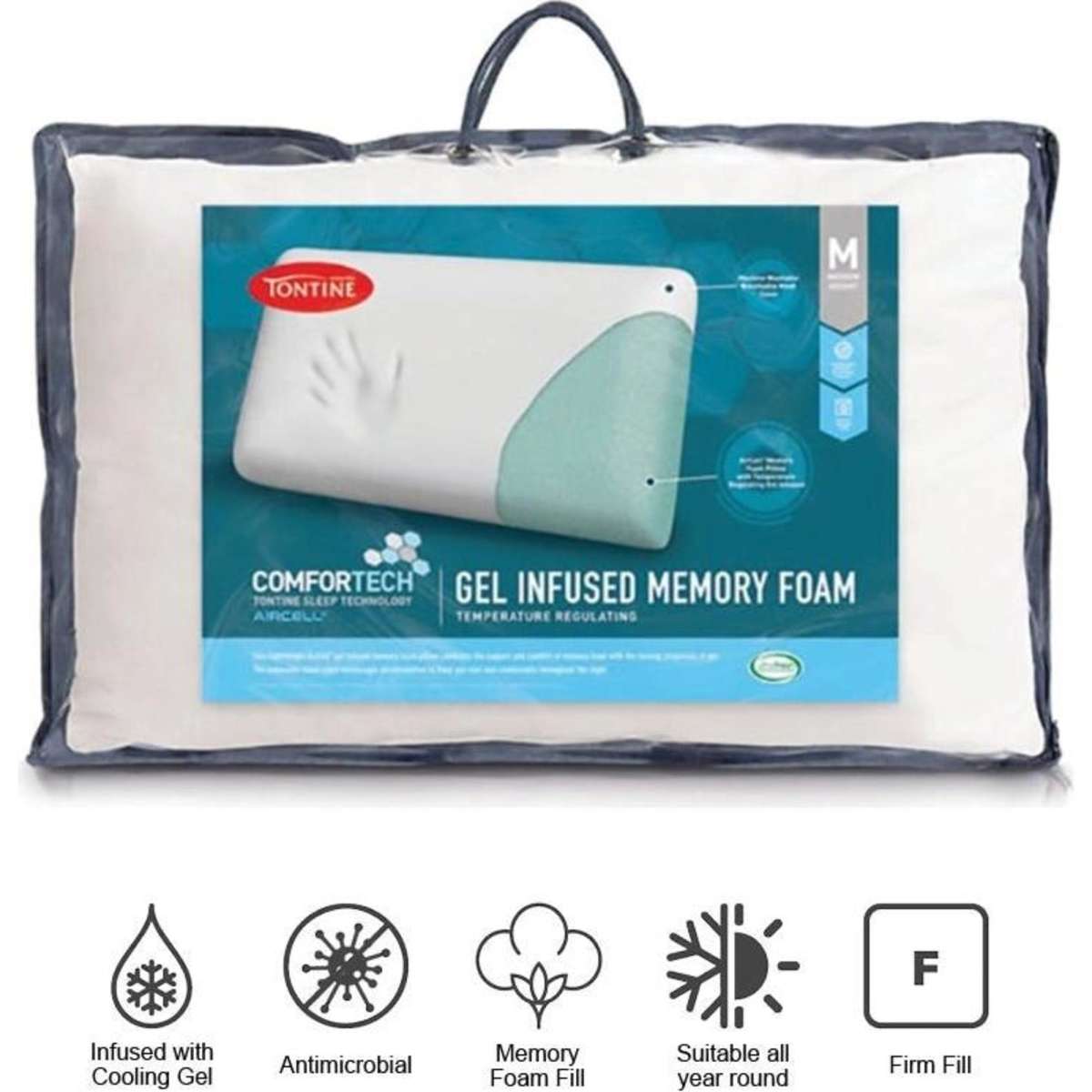 Tontine Comfortech Gel Infused Memory Foam Pillow Woolworths