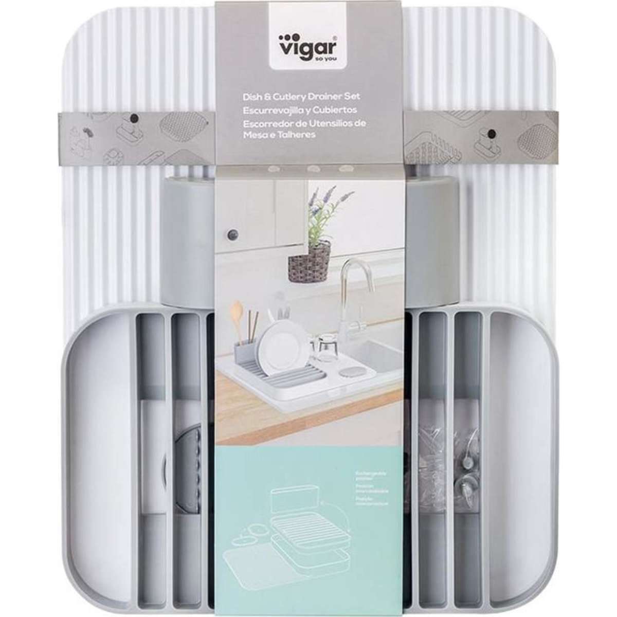 Vigar Rengo Dish & Cutlery Drainer Set Woolworths