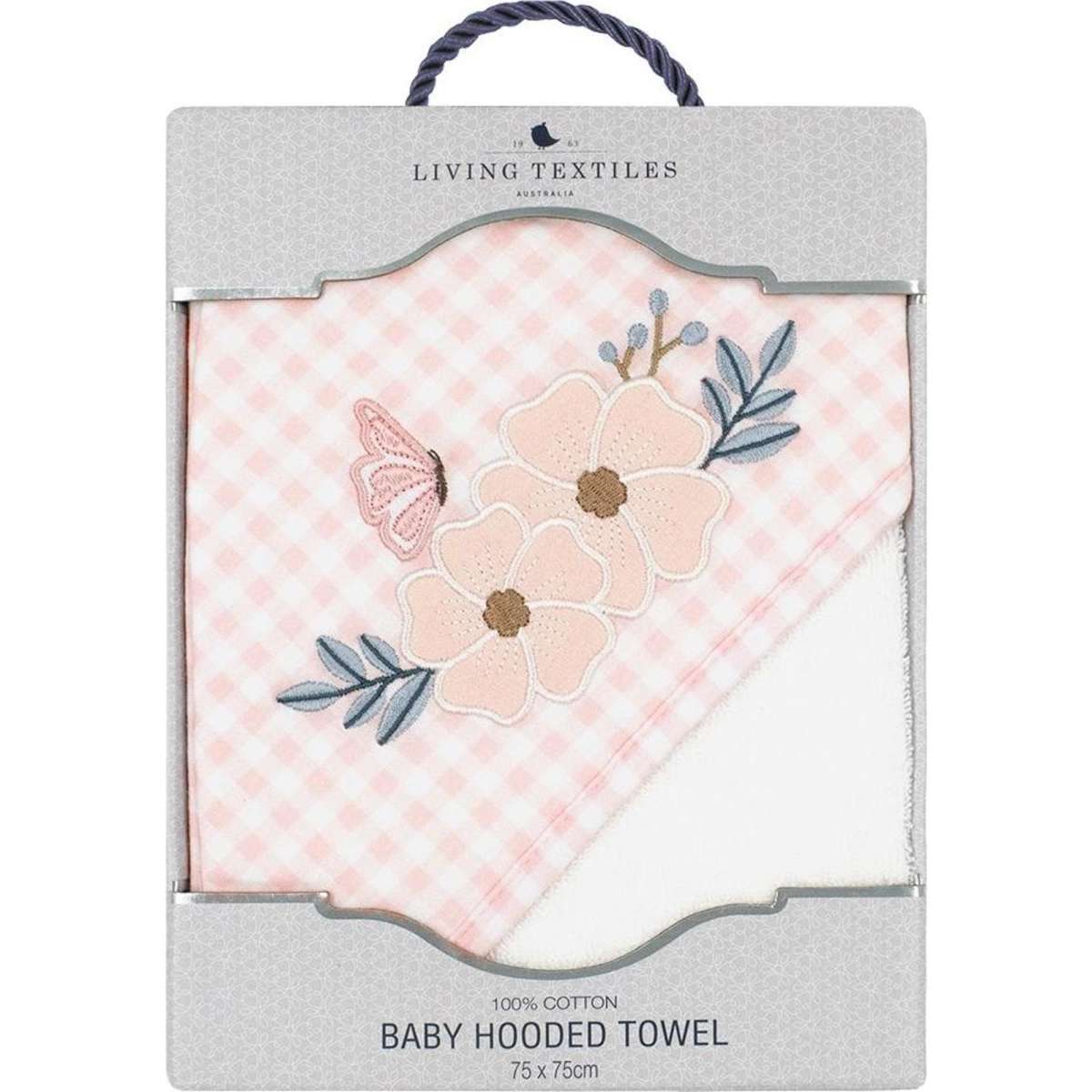 Living Textiles Hooded Baby Infant Towel Butterfly Garden | Woolworths