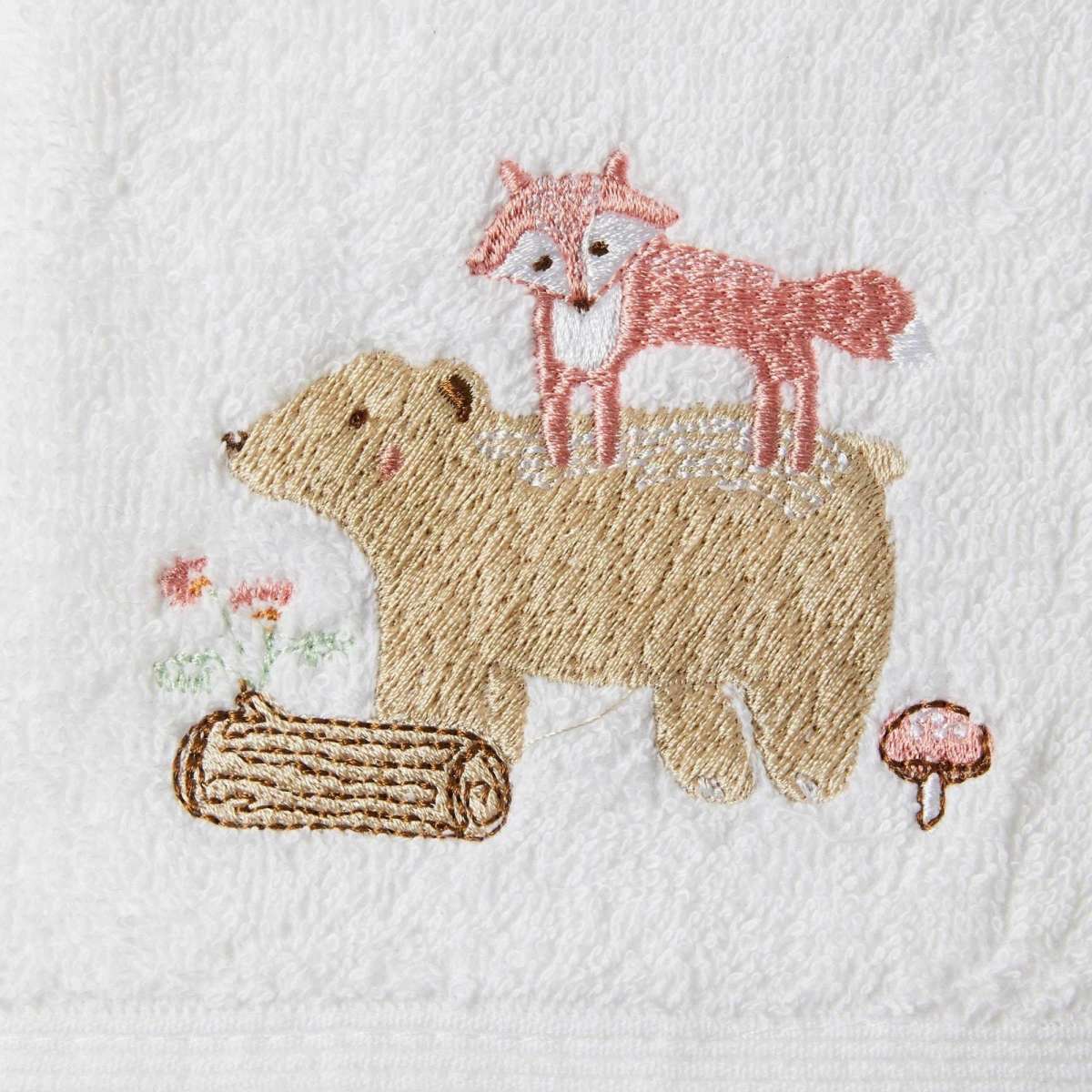 Jiggle & Giggle Woodlands Baby Bath Towel & Face Washer w/ Organza Bag