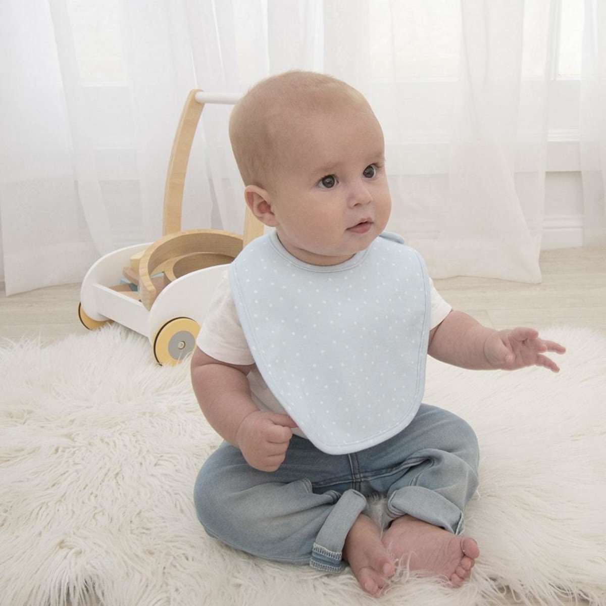 Living Textiles Children's Bibs Mason Elephant 2pc Woolworths