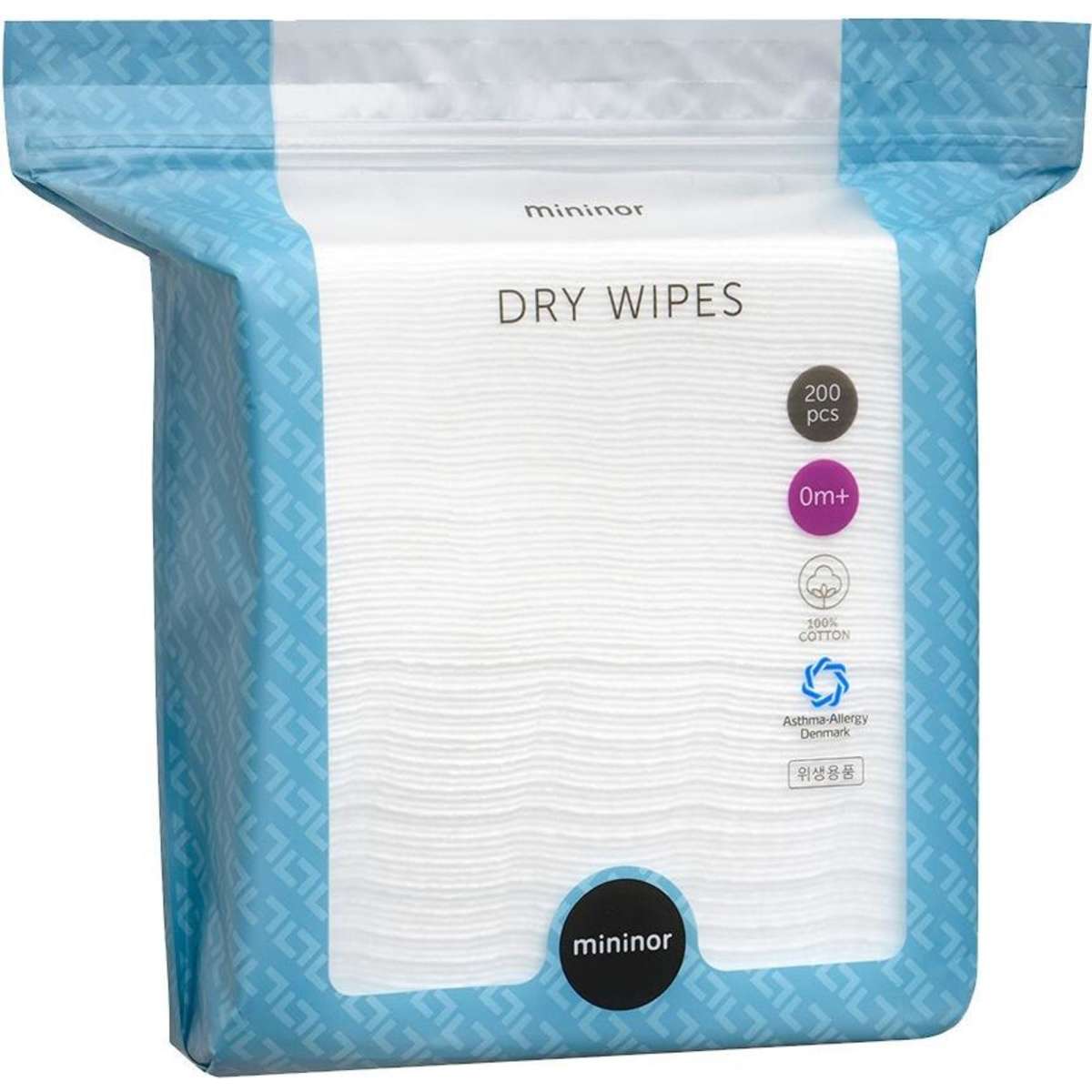 Mininor Biodegradable Soft Cotton Dry Baby Wipes 200PK Woolworths